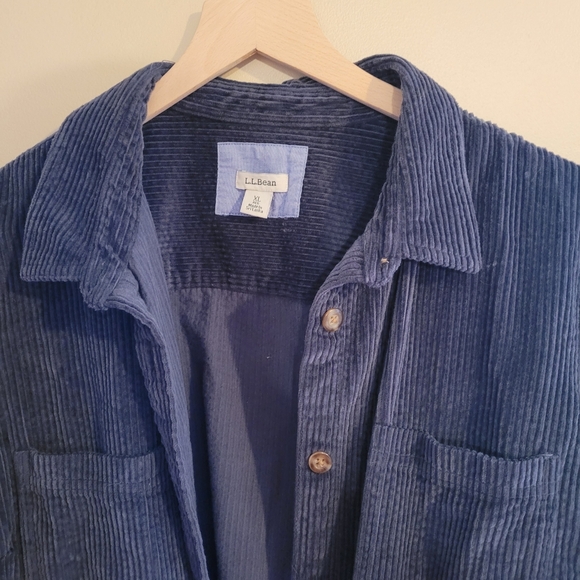 L.l. bean corduroy blue button down XL - Picture 2 of 3